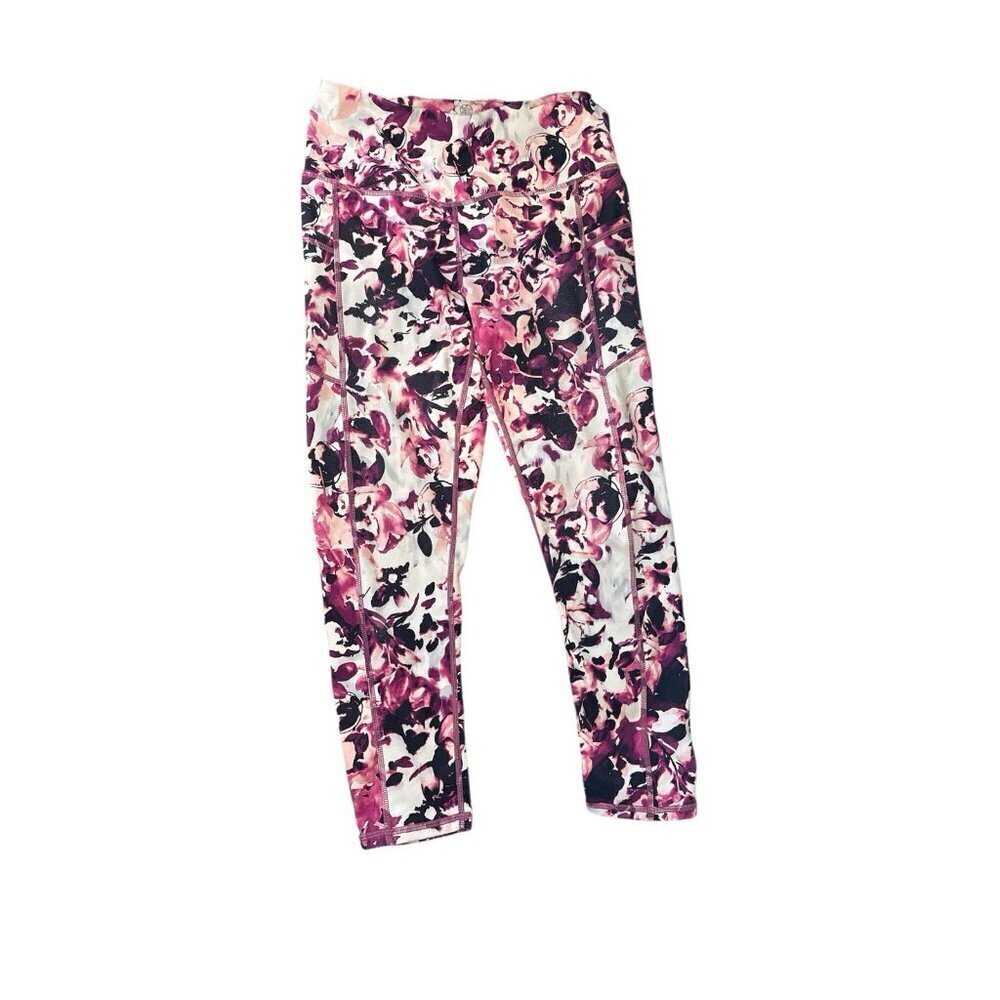 Gaiam Yoga Set Leggings and Exercise Top Multicolor Pre-owned Size Small EUC - Picture 5 of 13